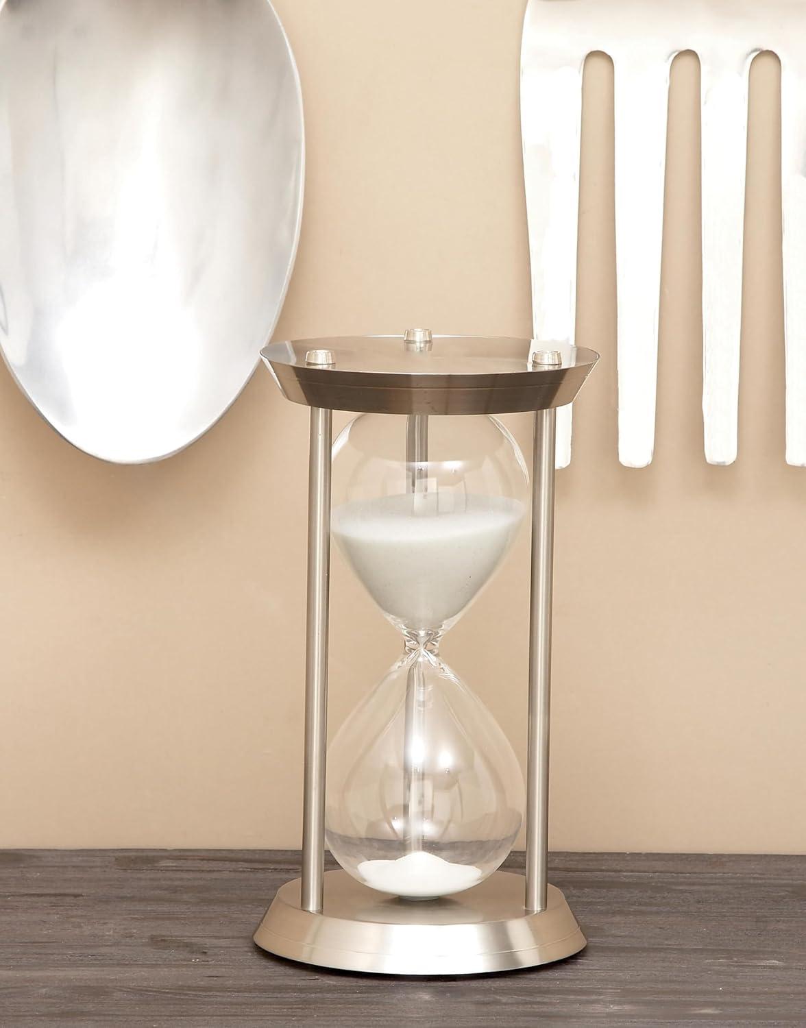 New Traditional Iron and Glass 60-Minute Hourglass (12") - Olivia & May