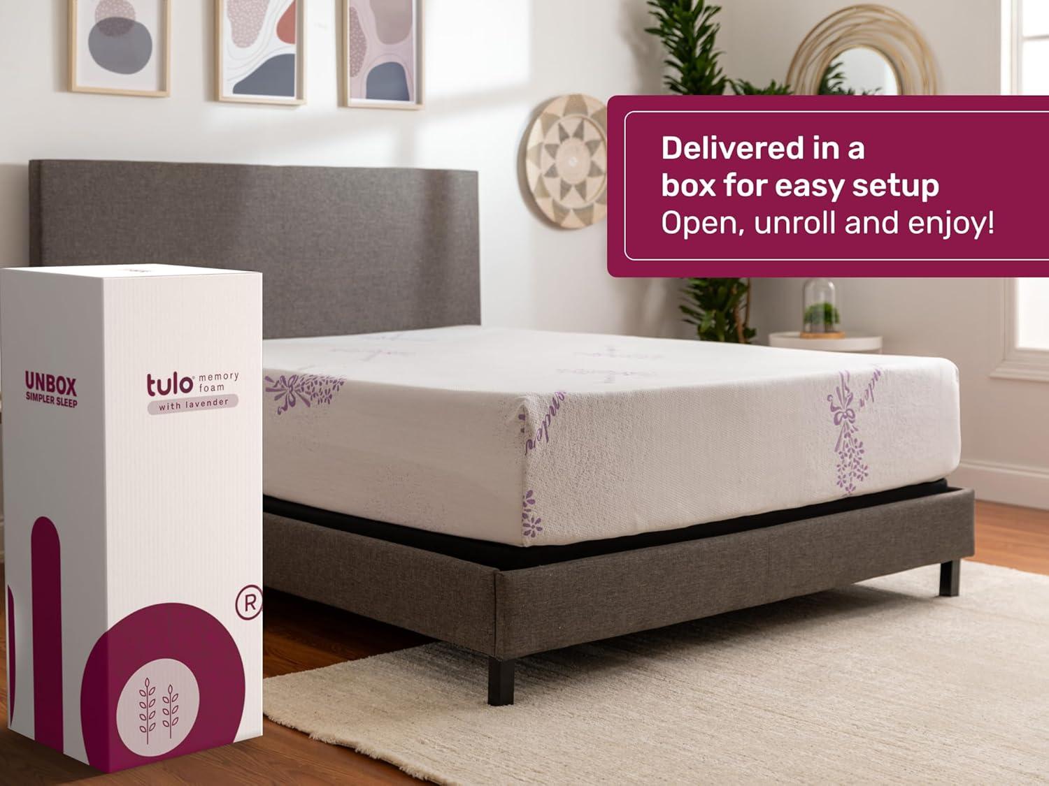 Queen Size 10" Lavender Memory Foam Mattress