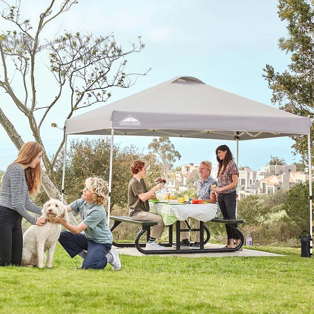 EAGLE PEAK Pop Up Canopies 10 Ft. W x 10 FT. D Metal Party Tent Canopy
