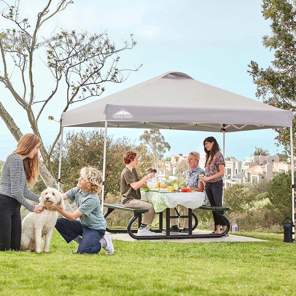 EAGLE PEAK Pop Up Canopies 10 Ft. W x 10 FT. D Metal Party Tent Canopy