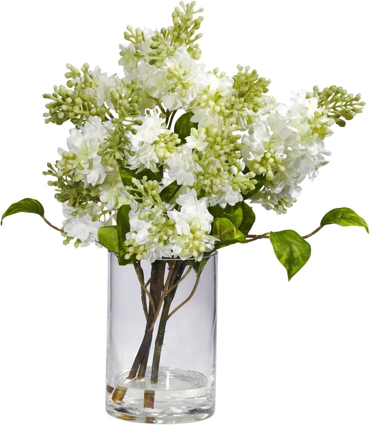 Nearly Natural Lilac Silk Flower Arrangement