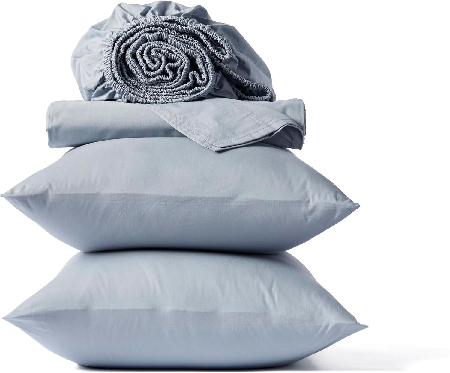 Organic Crinkled Percale Sheet Set