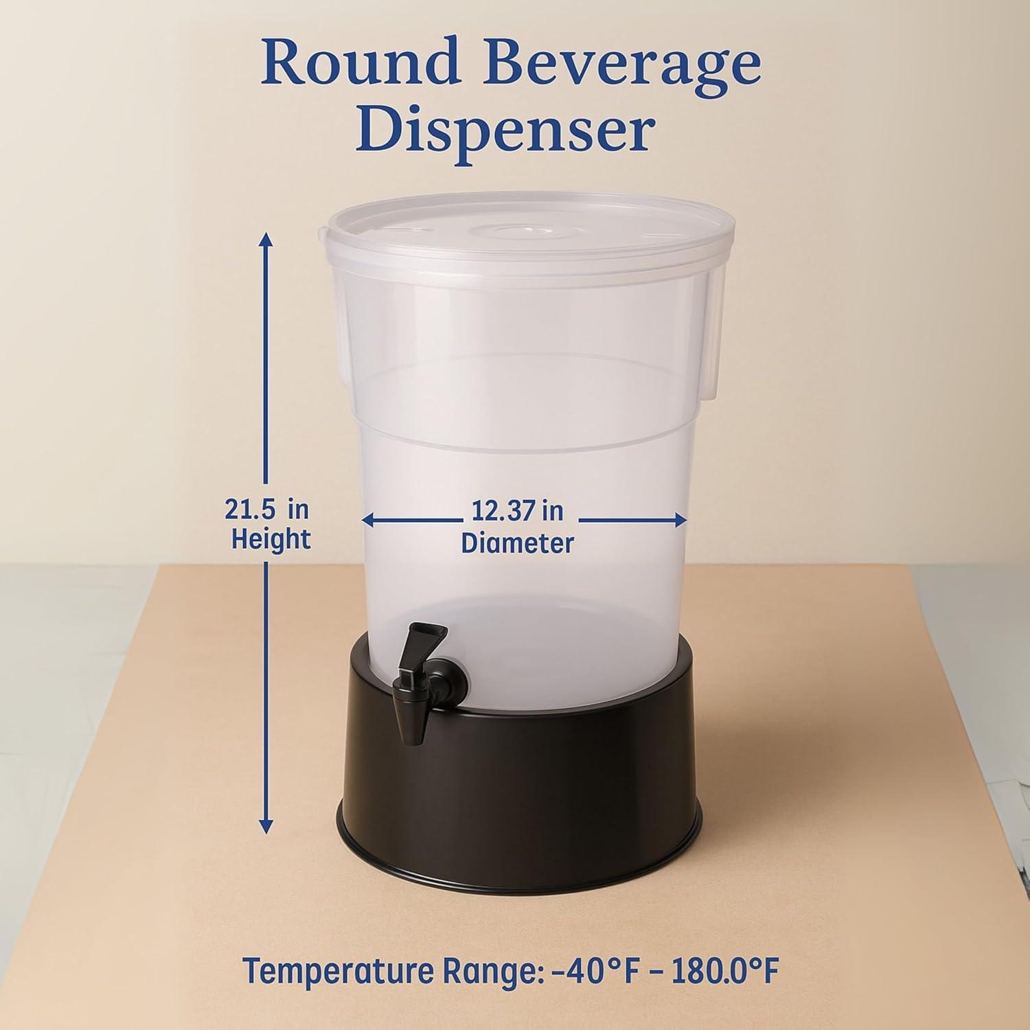 Carlisle 222903 Break-Resistant Beverage Dispenser with Base, 5 Gallon