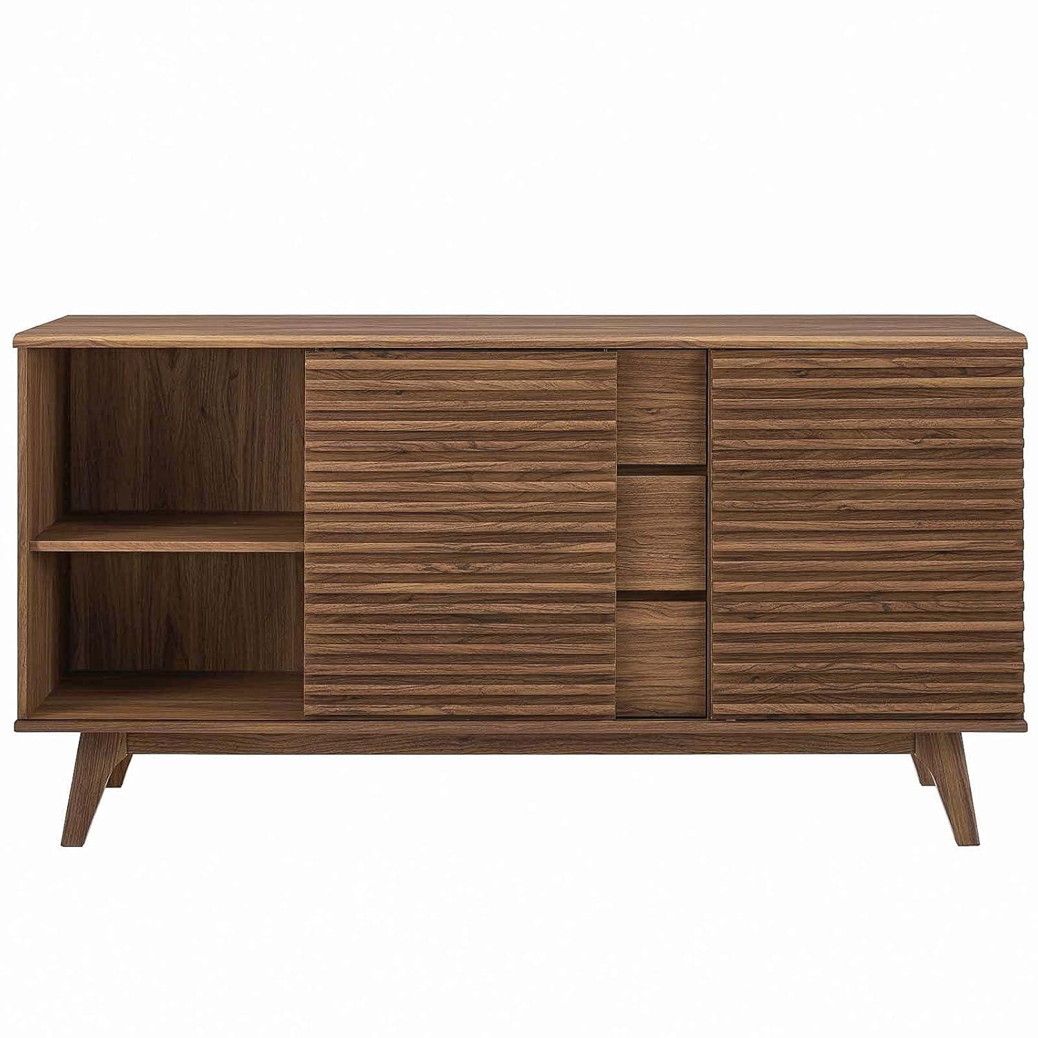 Modway Render 63 Sideboard Buffet Table or TV Stand - Walnut