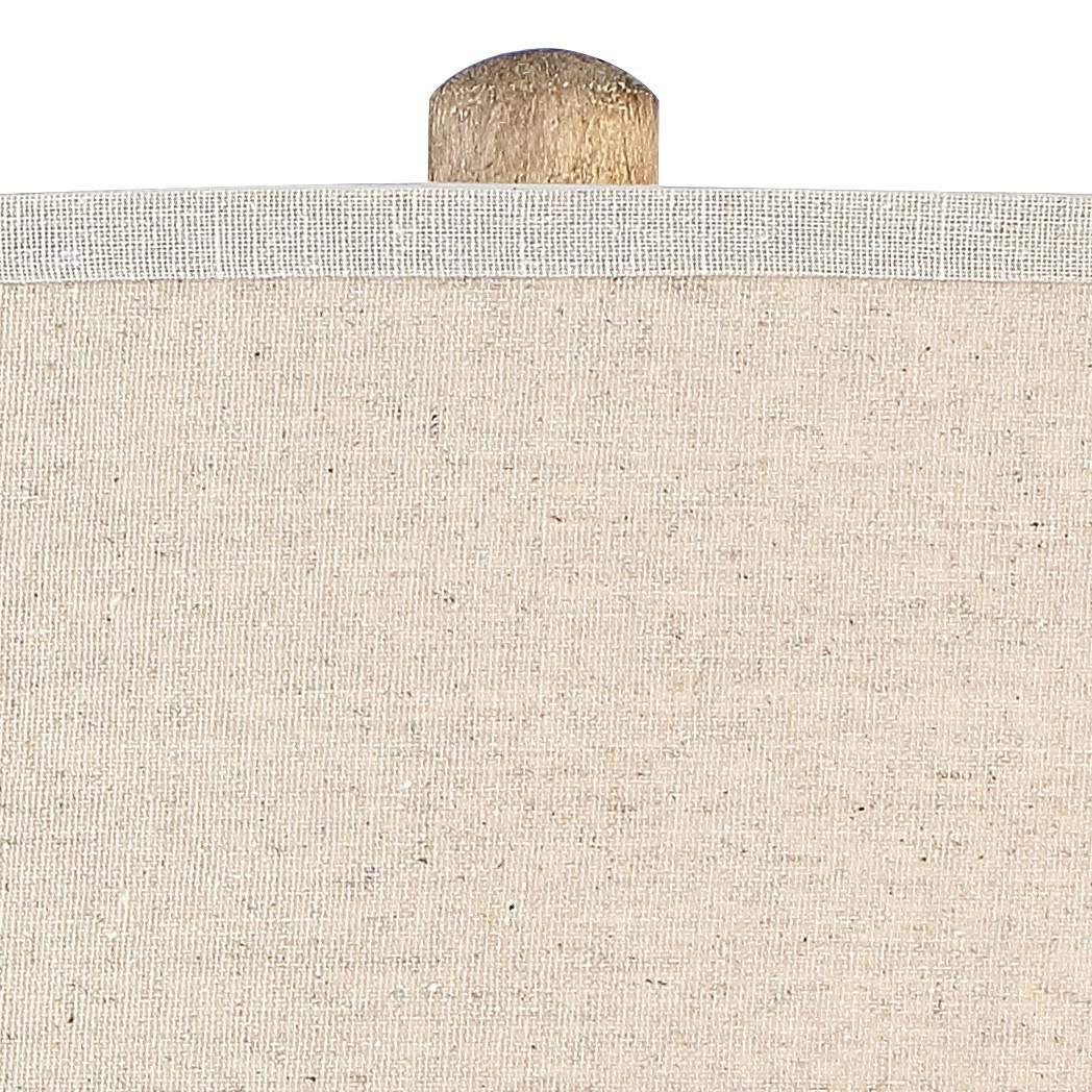 Barnes and Ivy Baluster Country Cottage Floor Lamp 63 1/2" Tall Pickled Wood Oatmeal Linen Drum Shade for Living Room Reading Bedroom Office House