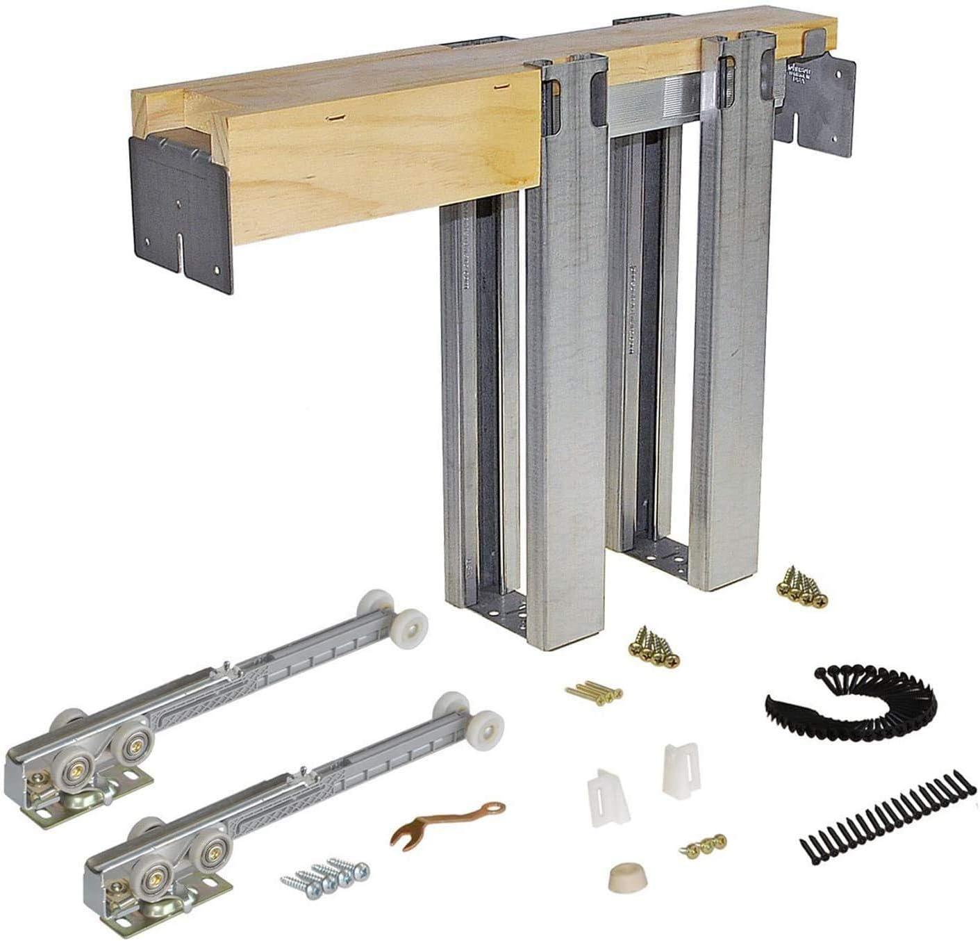 Commercial Grade Soft Close Pocket Door Frame Kit for 2x4 Stud Wall