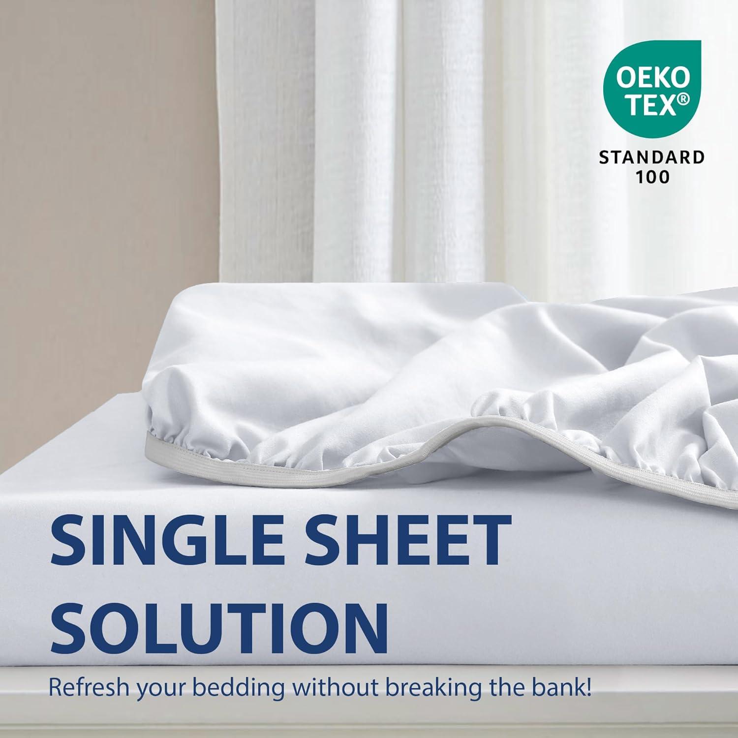 Swift Home 1800 Series 16 Inch Deep Microfiber Fitted Sheet