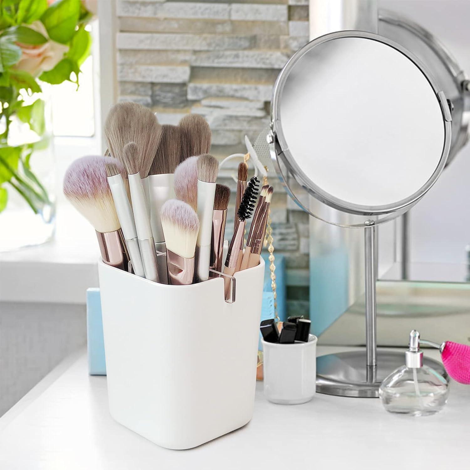 Soporte para Cepillo de Dientes de Bambú, Soporte para Lápices, Carrito para Pasta de Dientes Ecológico Natural, Soporte Organizador para Tocador de Baño