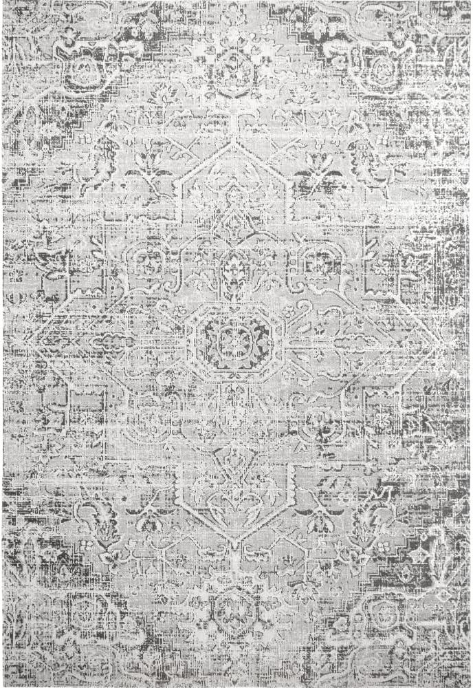 Nicole Miller Nicole Miller New York Patio Sofia Medallion Indoor/Outdoor Area Rug, Light Grey/Dark Grey