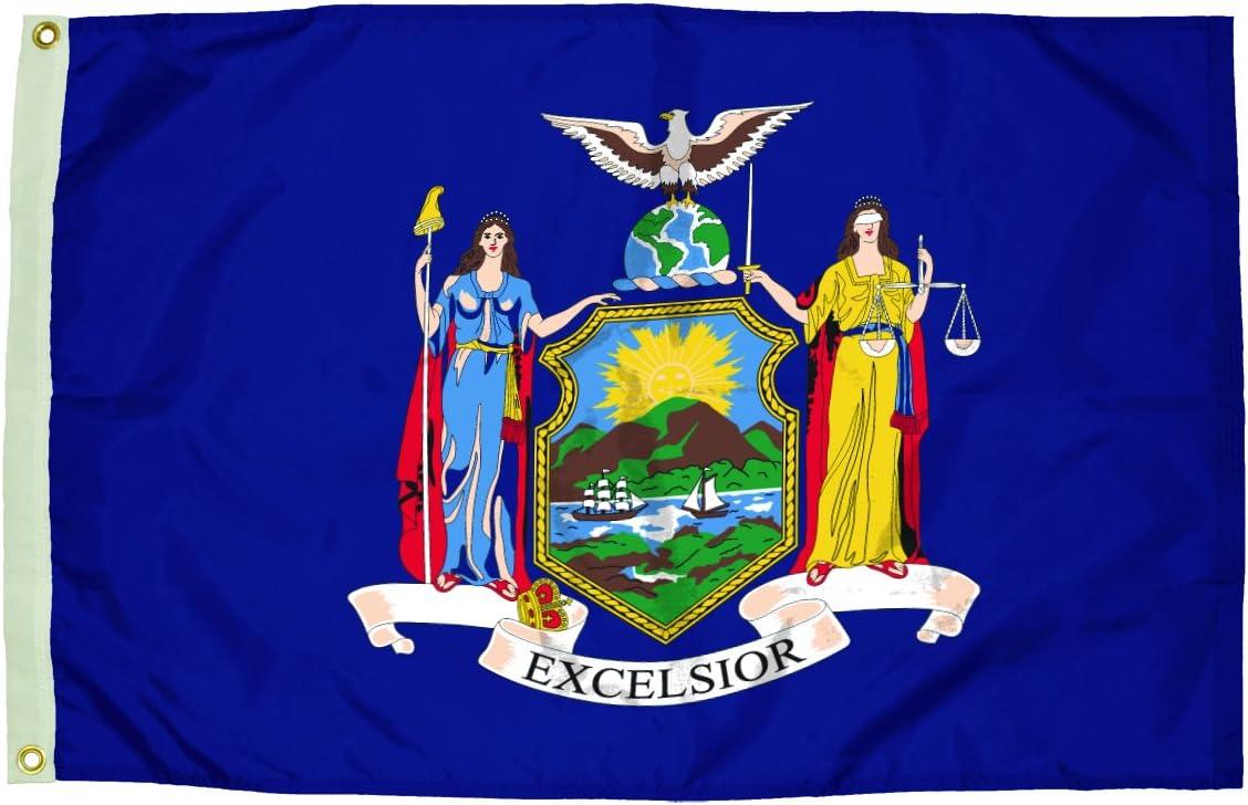 New York State Flag 3' x 5' Durable Nylon with Grommets