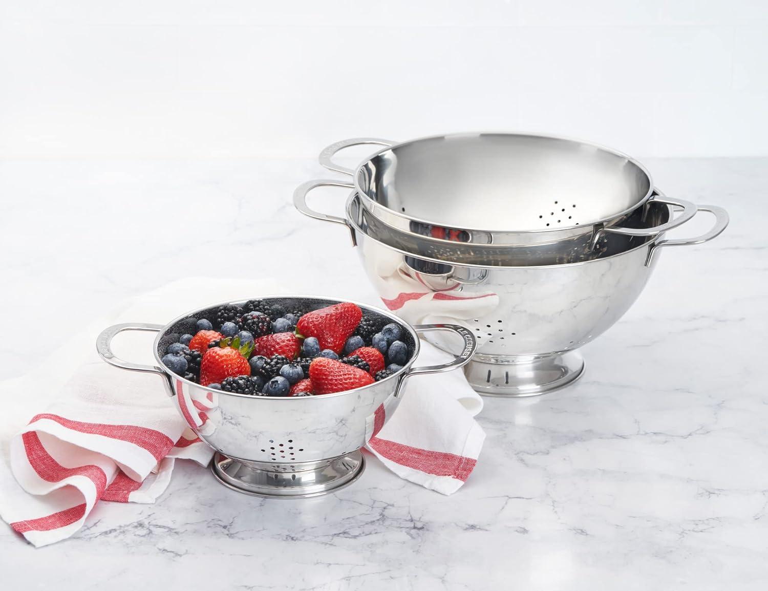 Le Creuset Stainless Steel Colanders, Set of 3