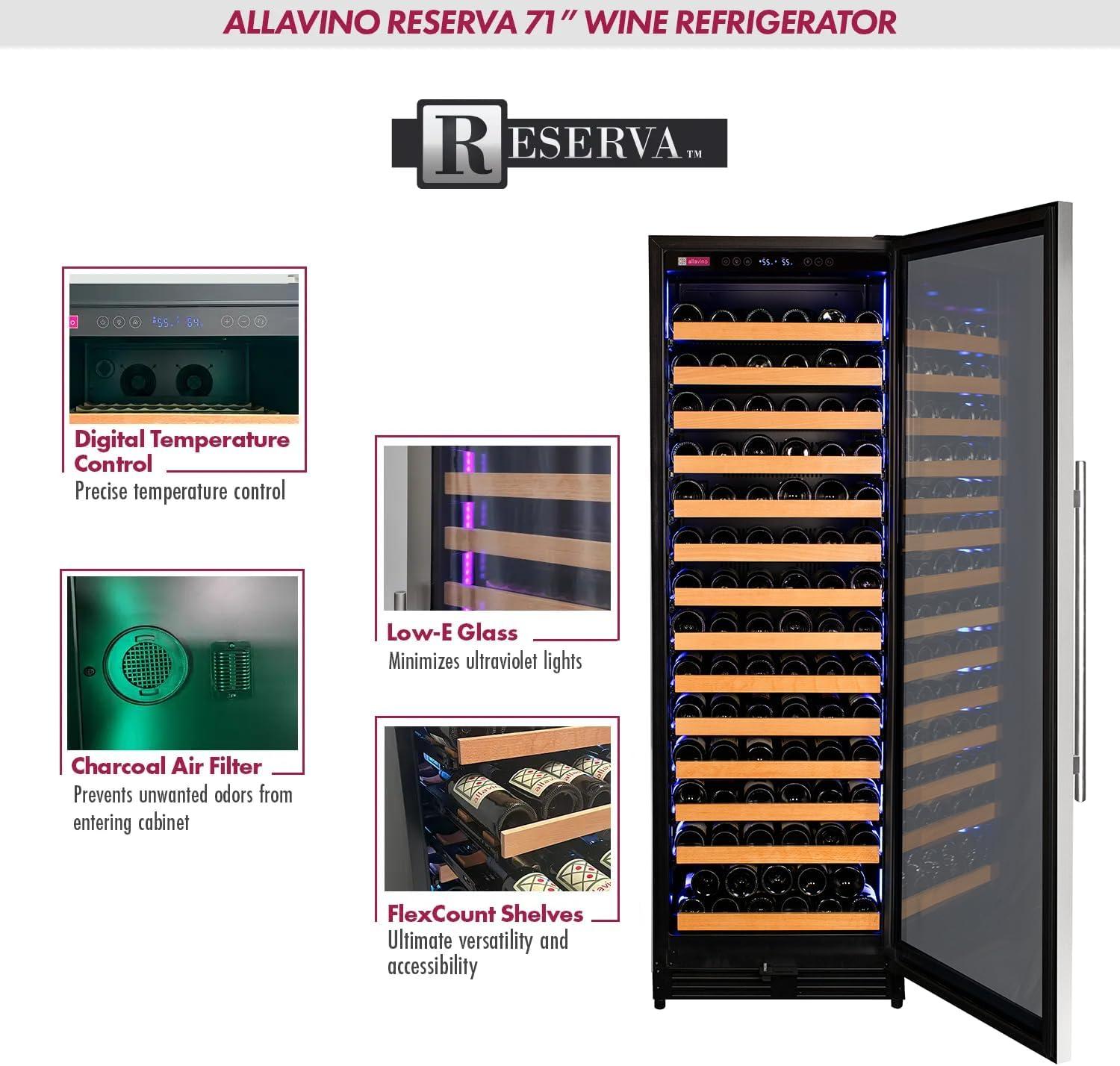 Allavino Single Zone 23.5'' 163 Bottle Wine Refrigerator