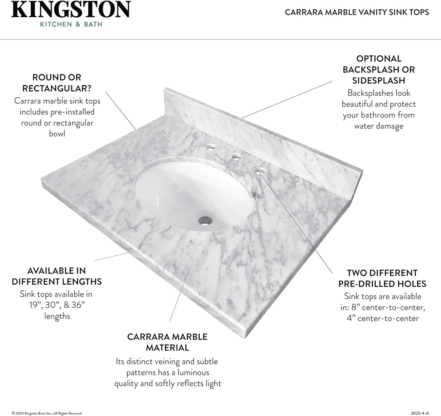 Kingston Brass Templeton Marble Vanity Sink Top