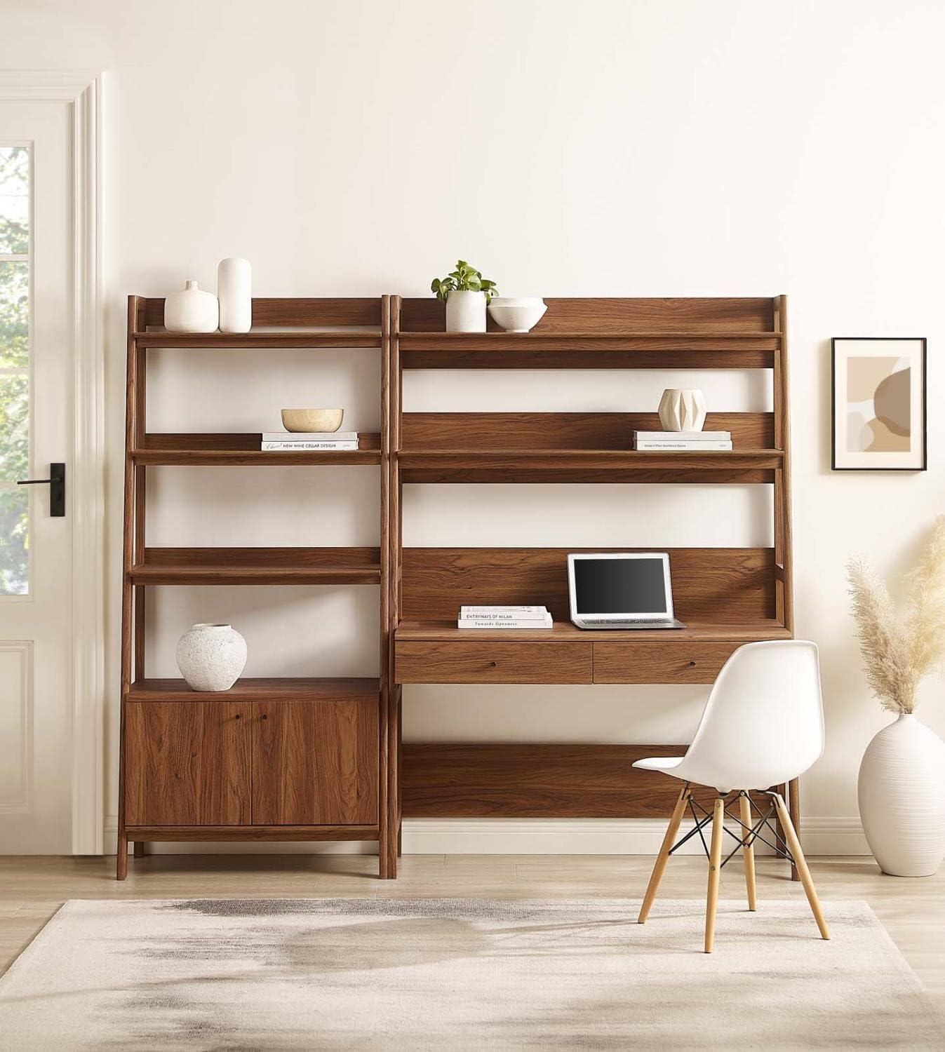 Modway Modway Bixby 2-Piece Wood Office Desk and Bookshelf