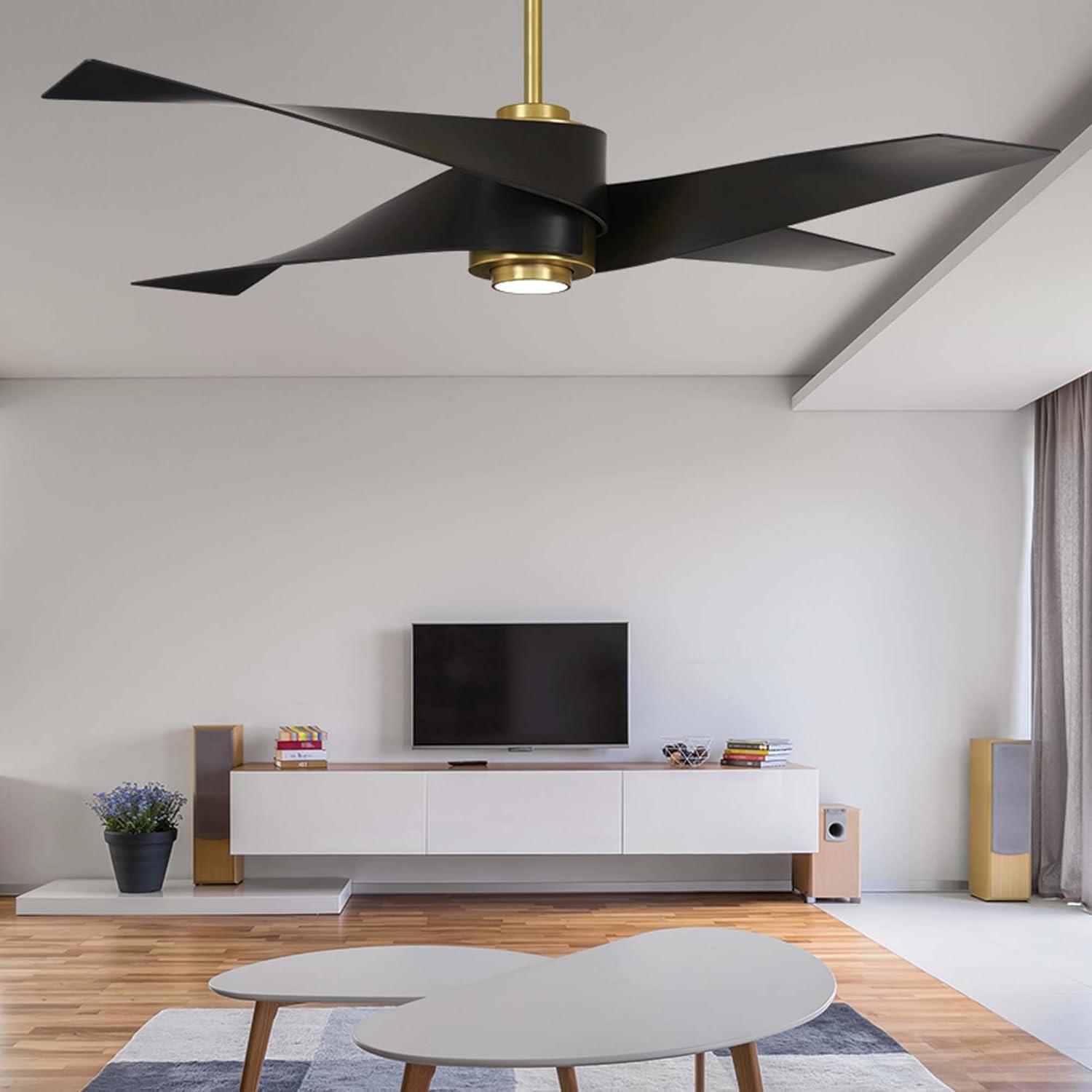 64" Artemis 4 Blade LED Standard Ceiling Fan with Light Kit Included