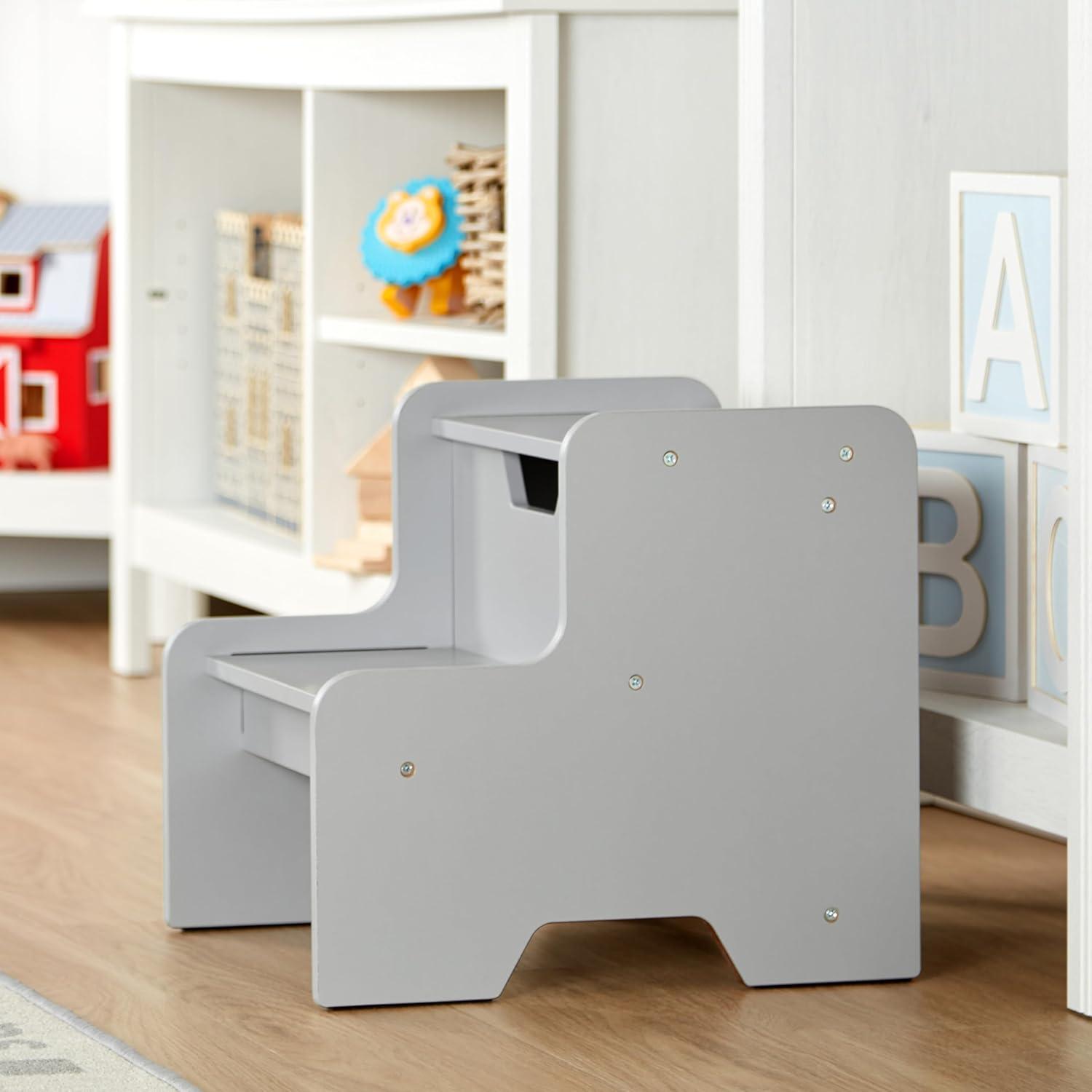 Melissa & Doug Wooden Step Stool - Gray