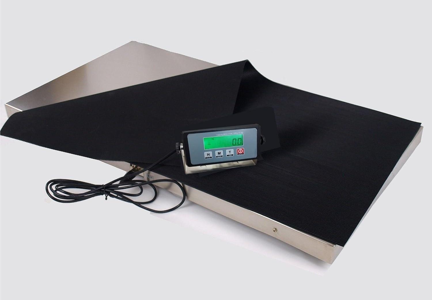 Heavy Duty 660 Pounds Dog Scale with Stainless Steel Platform and Rubber Mat for Dog Cat Pet Alpaca Llama Sheep Fish