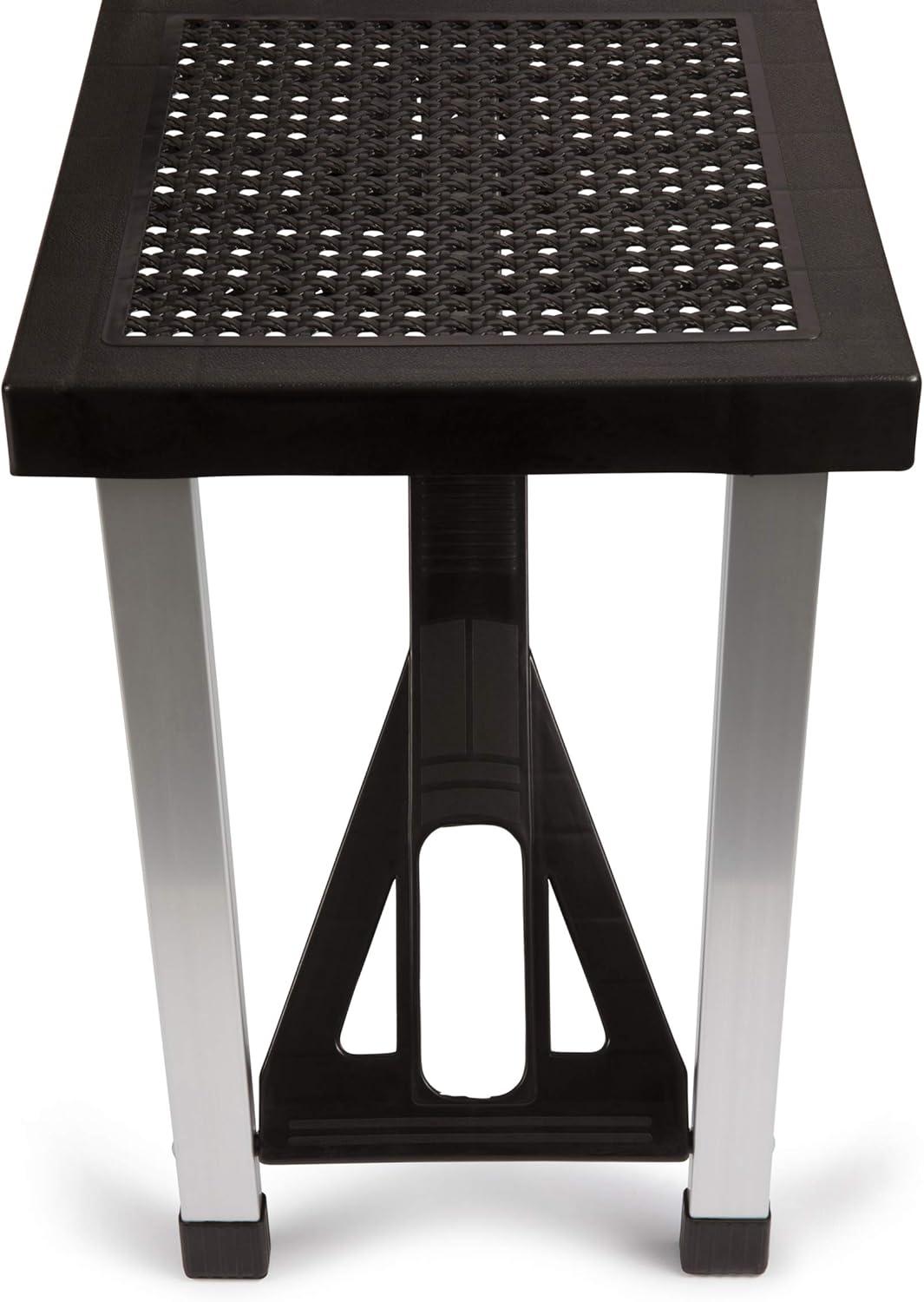 Oniva Rectangle Portable Dining Table with Seats - Black