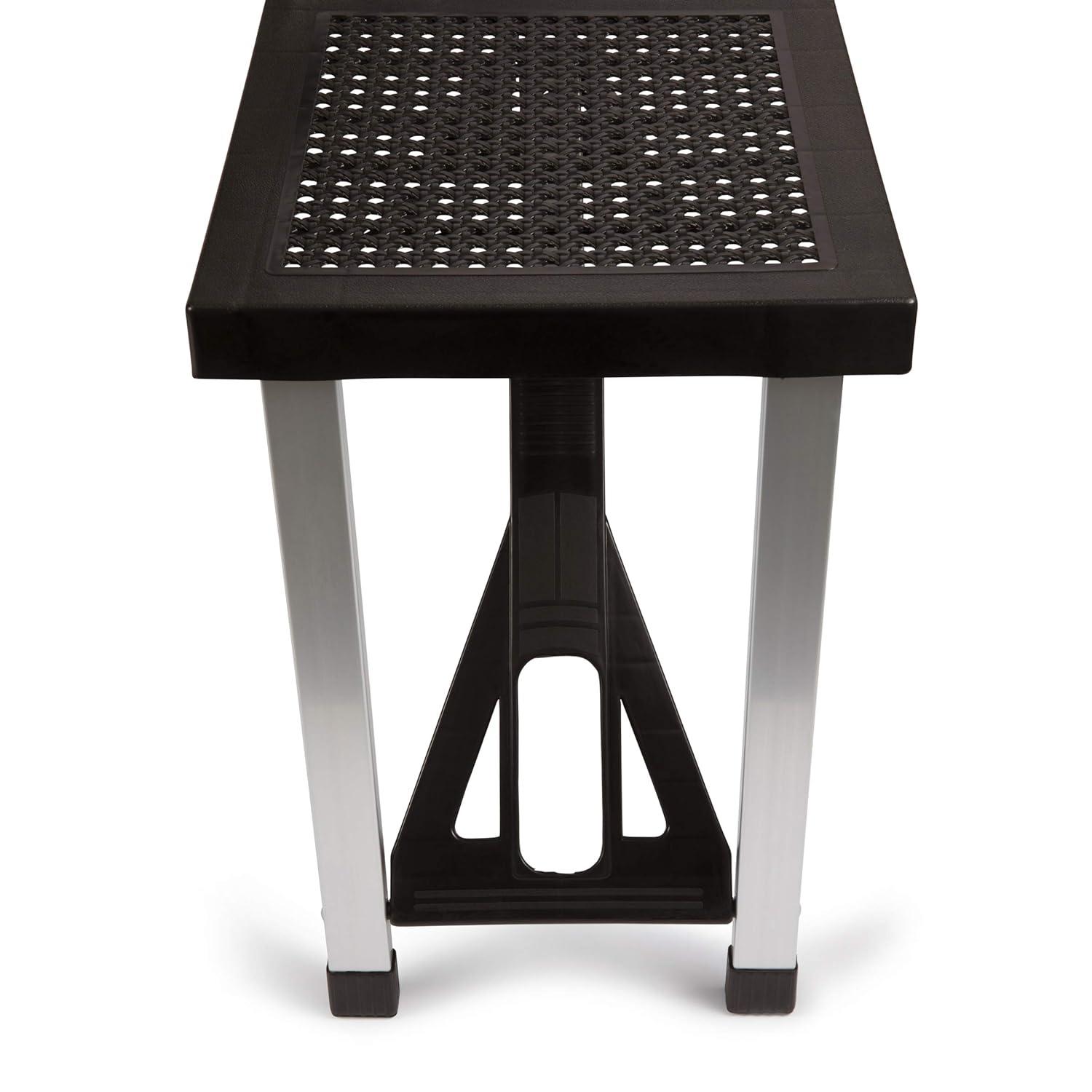 Oniva Rectangle Portable Dining Table with Seats - Black