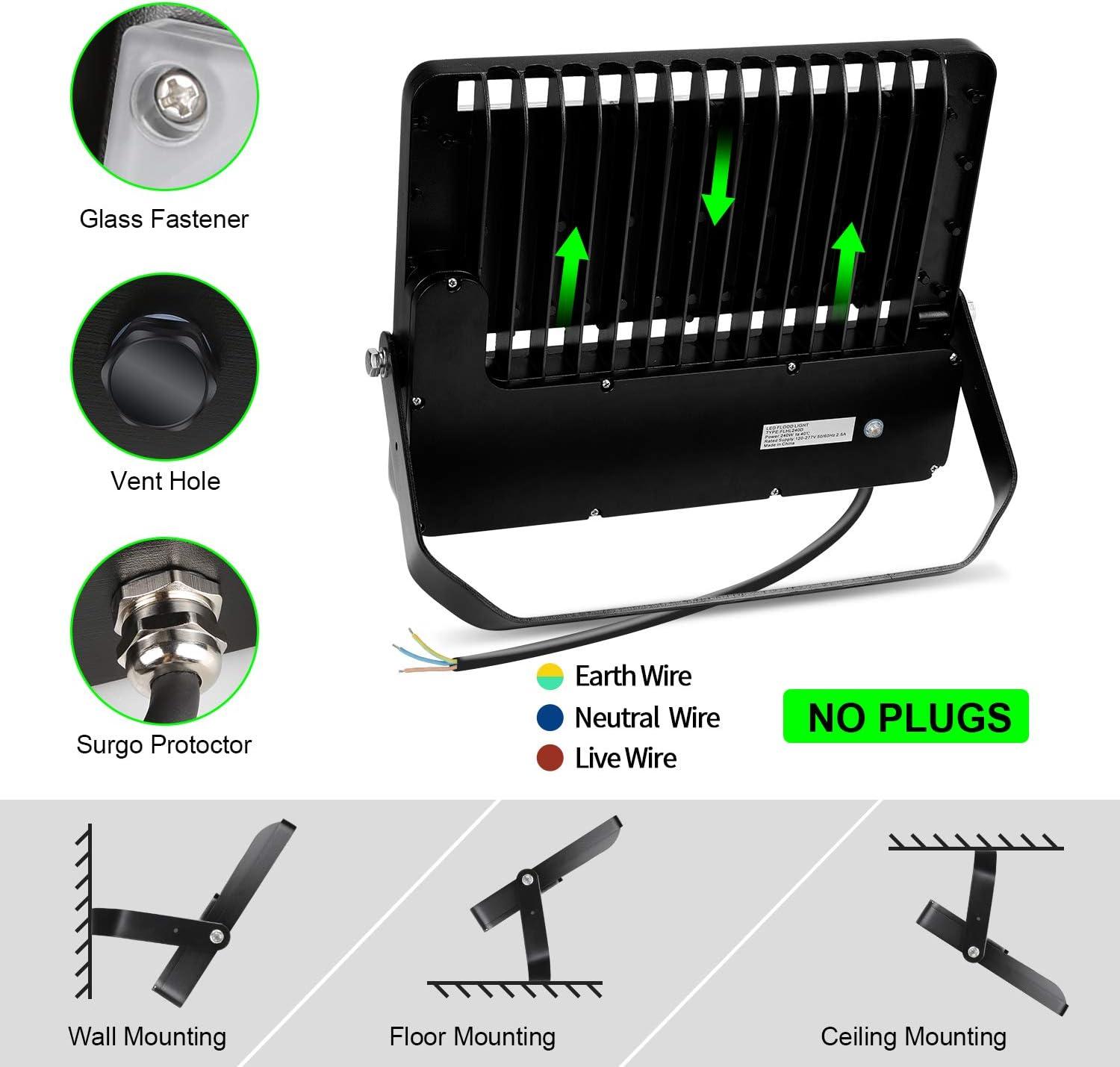 High-Brightness Black Aluminum 240W LED Flood Light