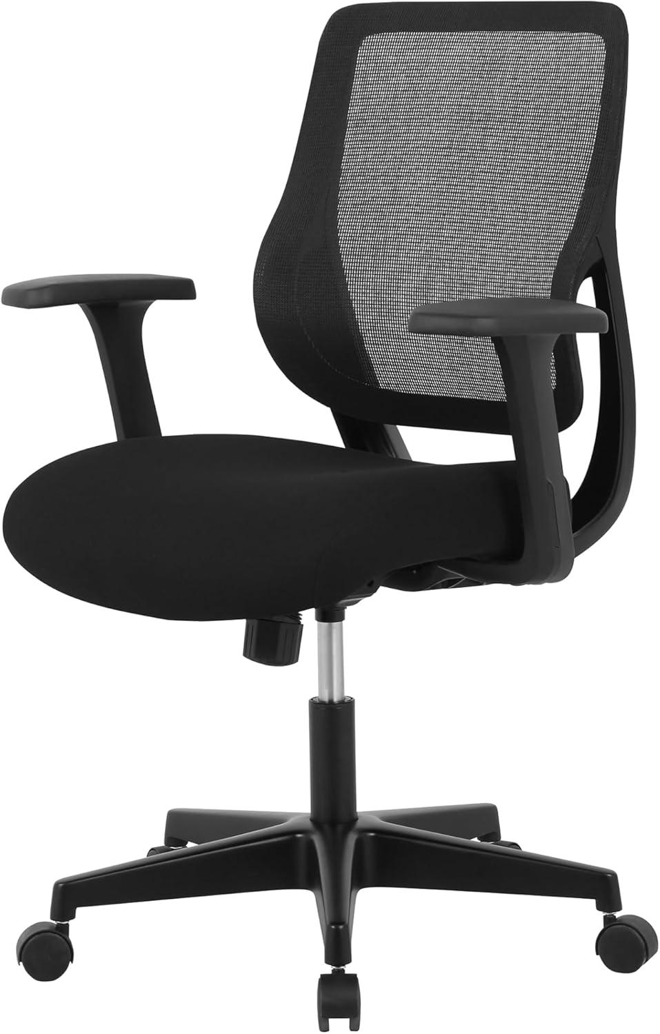 Sensi Black Mesh and Fabric Low-Back Task Chair