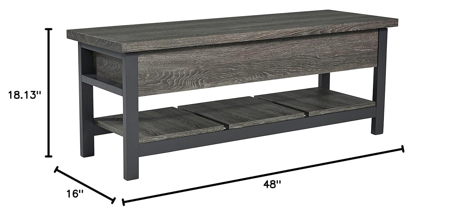 Signature Design by Ashley Casual Rhyson Storage Bench, Brown