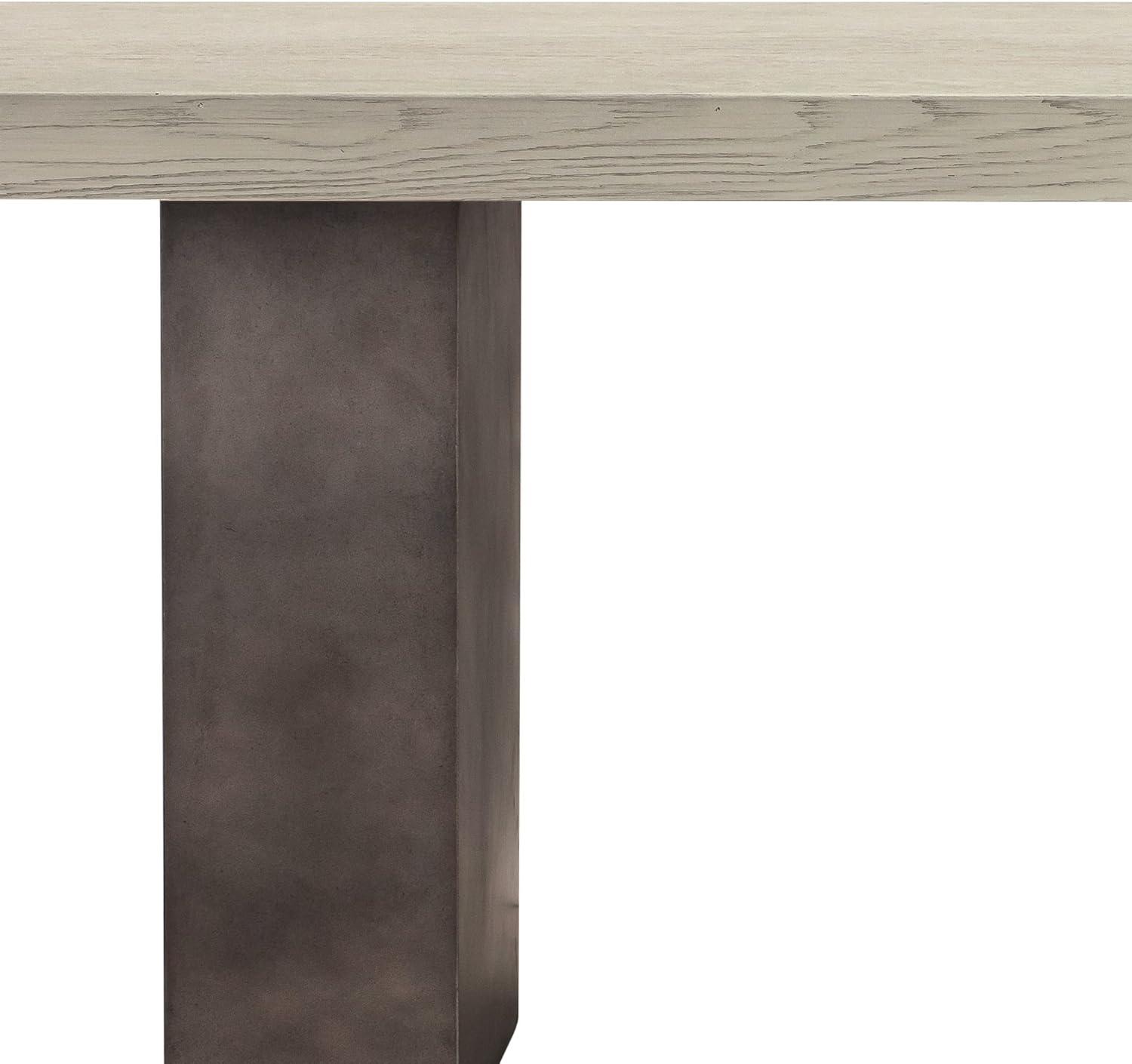 Modern Elegance Grey Oak and Concrete Rectangular Coffee Table