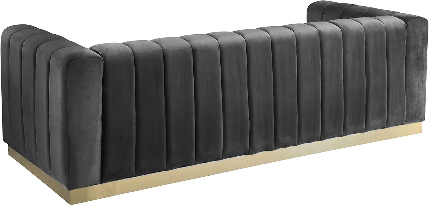 Meridian Furniture Marlon Gray Velvet Sofa