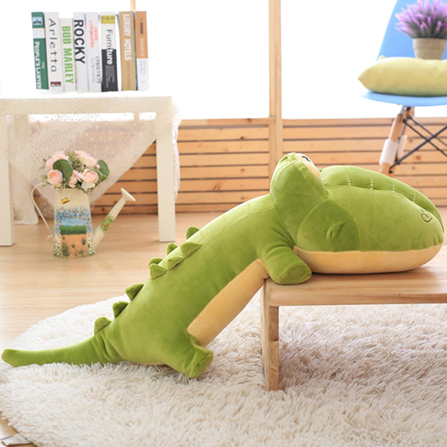 Crocodile Big Hugging Pillow, Soft Alligator Plush Stuffed Animal Toy Gifts for Kids, Birthday, Christmas 25.6"