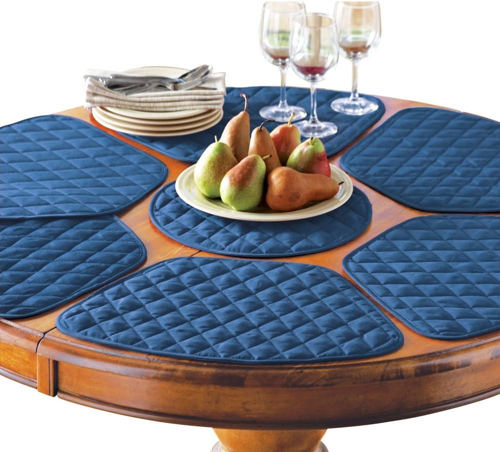 Collections Etc Kitchen Table Placemat and Centerpiece Set - 7 Pc, Blue