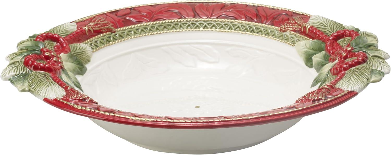 Fitz and Floyd Holiday Home 80 fl. oz. Serving Bowl