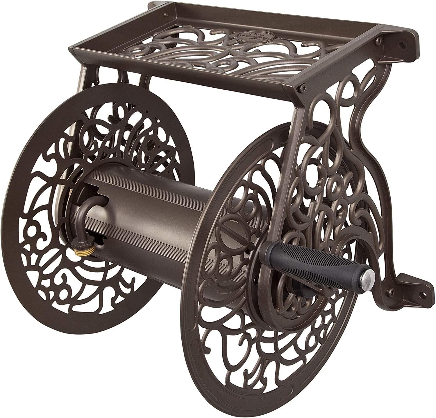 Liberty Garden LBG-704 125' Steel Decorative Garden Hose Wall Mounted Reel