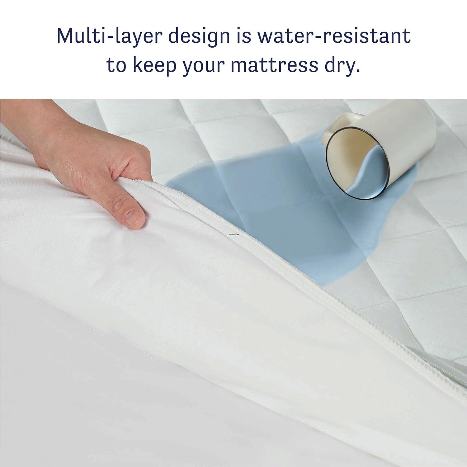 All-in-One All Season Reversible Cooling & Warming Fitted Mattress Pad, Full