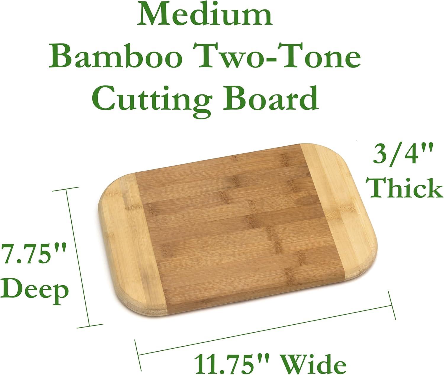 Medium Two-Tone Bamboo Rectangular Cutting Board