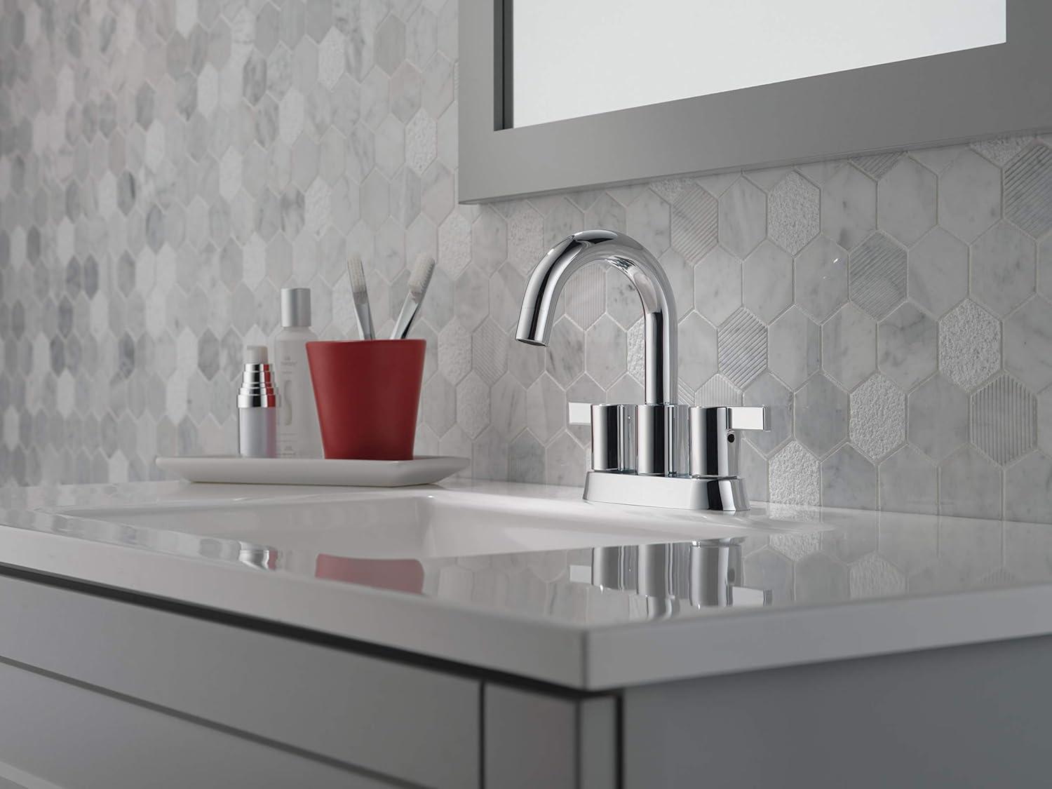 Precept Two Handle Centerset Bathroom Faucet with Drain Assembly