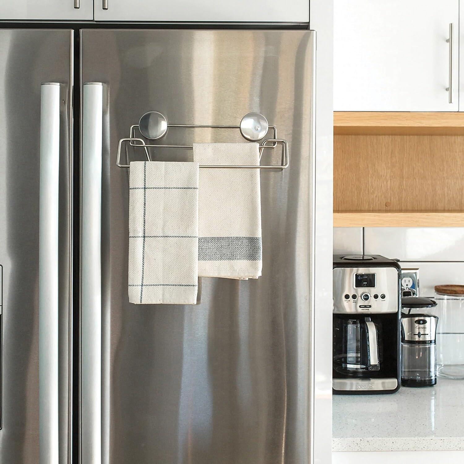 Better Houseware Stainless Steel Magnetic Towel Bar in Silver