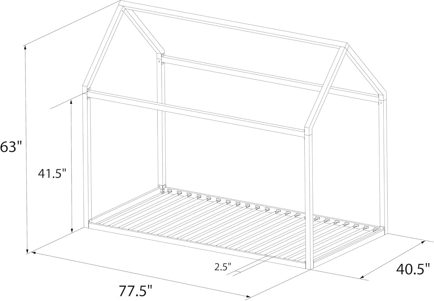 Skyler Metal Montessori House Bed