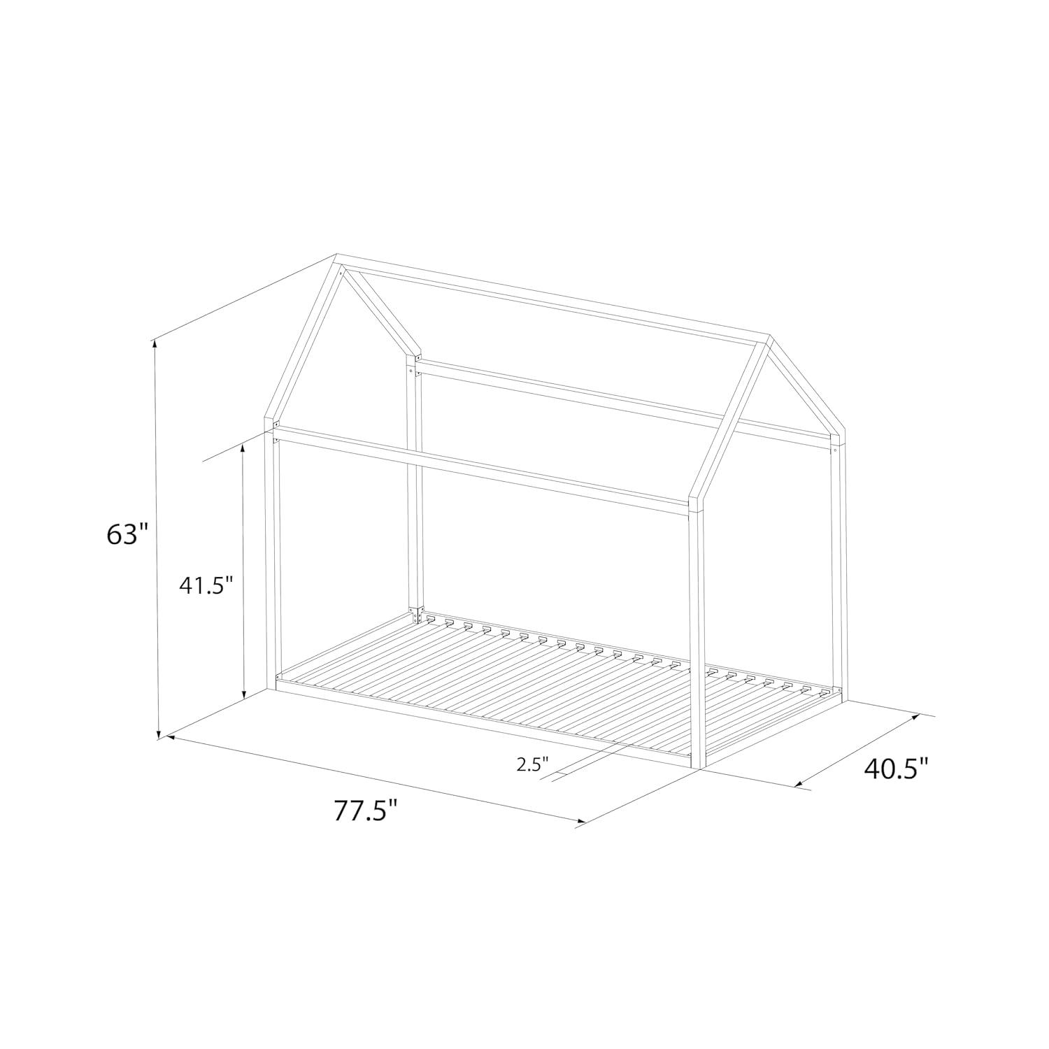 Skyler Metal Montessori House Bed