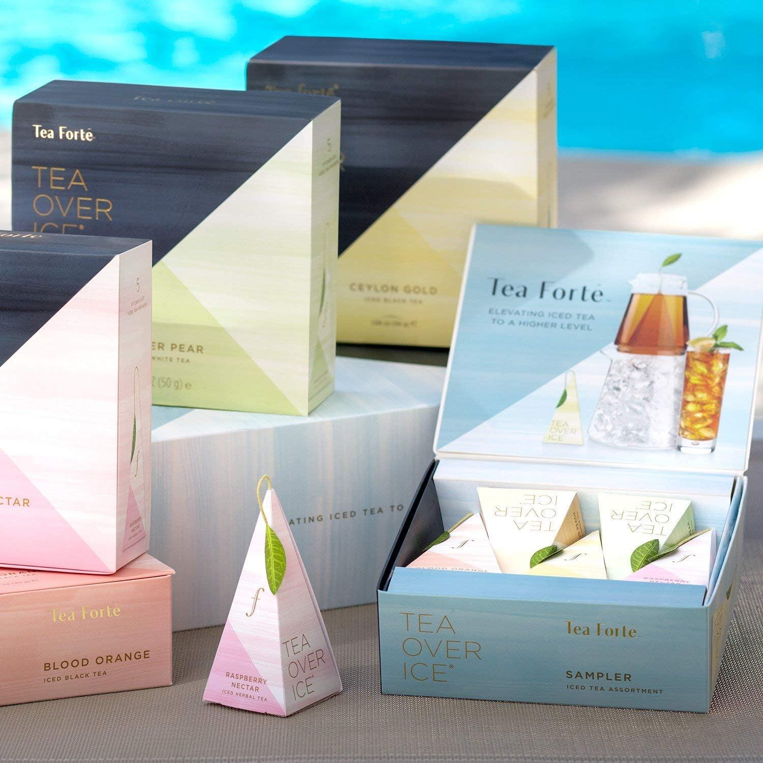 Tea Forte Iced Tea Sampler with Ceylon Black and Herbal Blends