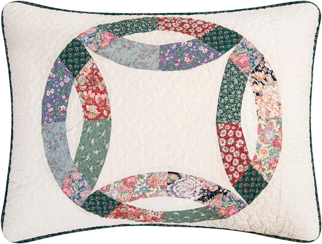 C&F Home Heritage Wedding Ring Patchwork Cotton Quilt Set  - Machine Washable