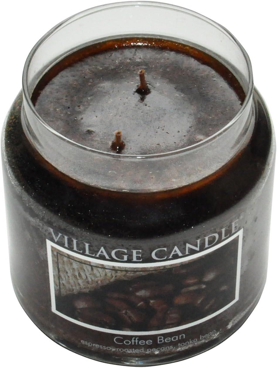 Village Candle Coffee Bean Glass Jar Scented Candle, Large, 21.25 oz, Brown