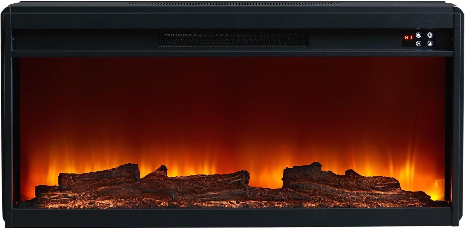 Modern TV Stand with Electric Fireplace - Fits TVs Up to 78 Inches - Navy