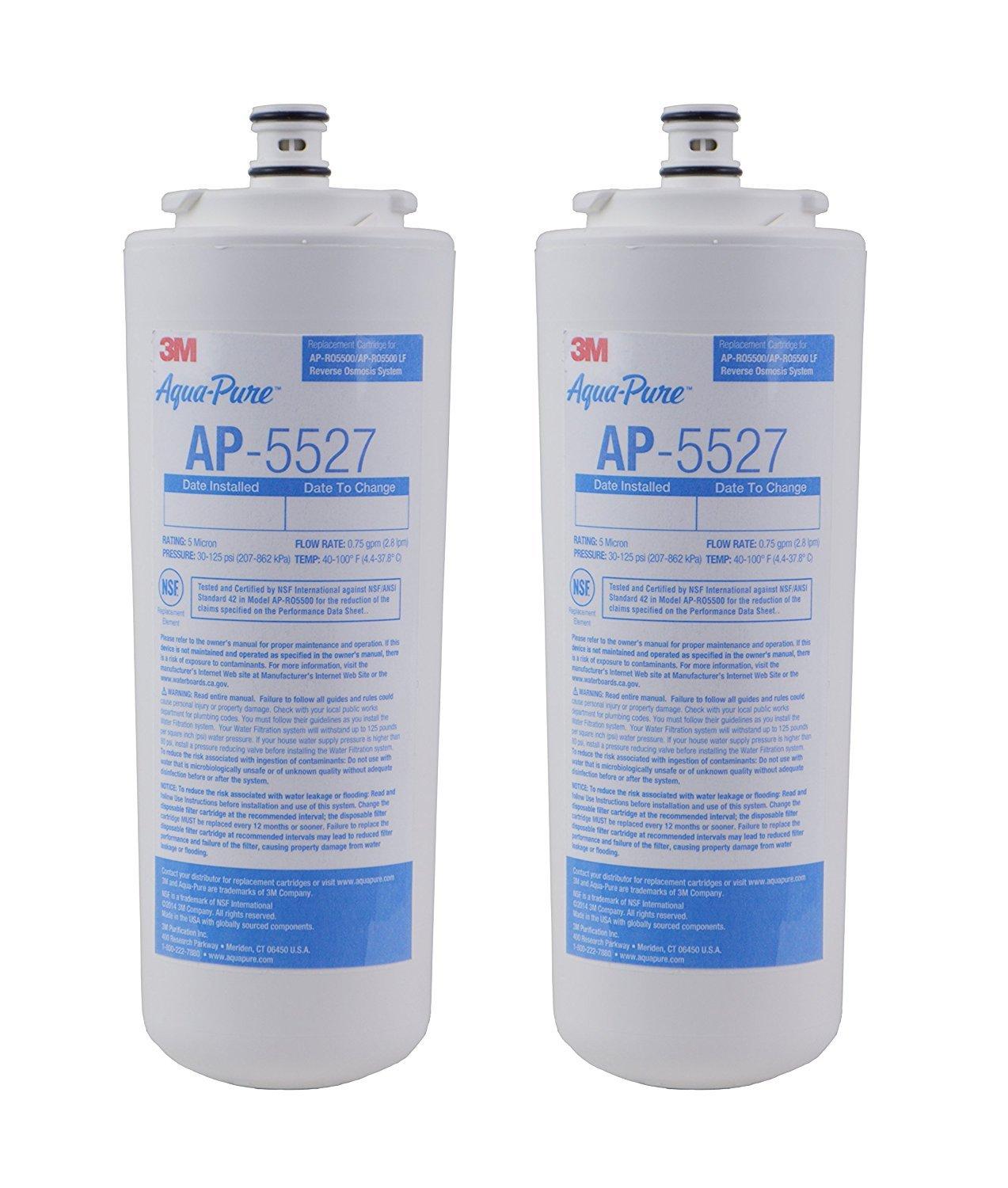 3M Aqua-Pure Sink Reverse Osmosis Replacement Water Filter Cartridge AP5527, for use with AP-RO5500 System