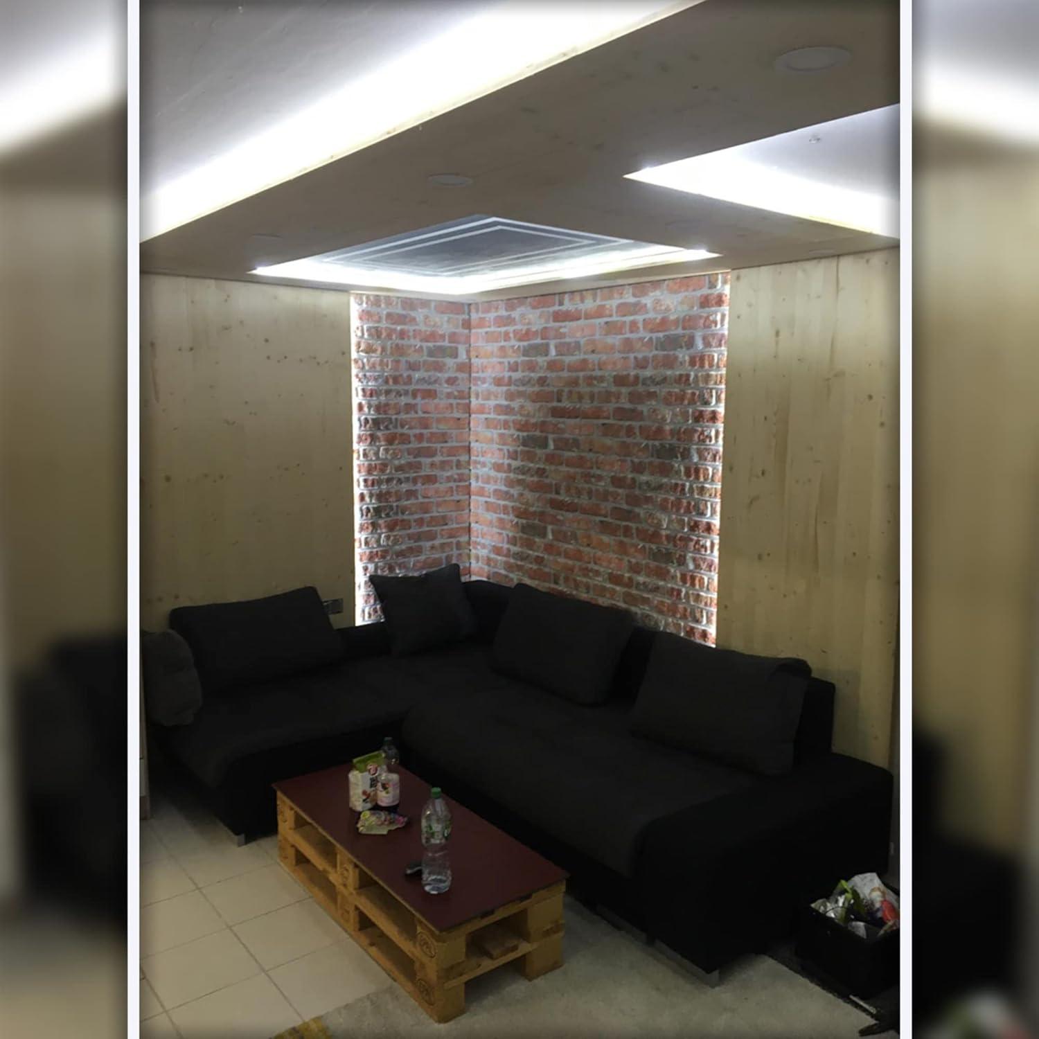 Dundee Deco 3D Wall Panels Brick Effect - Cladding Red Brown Stone Look Wall Paneling, Styrofoam, SAMPLE, Size 10 x 10 in.