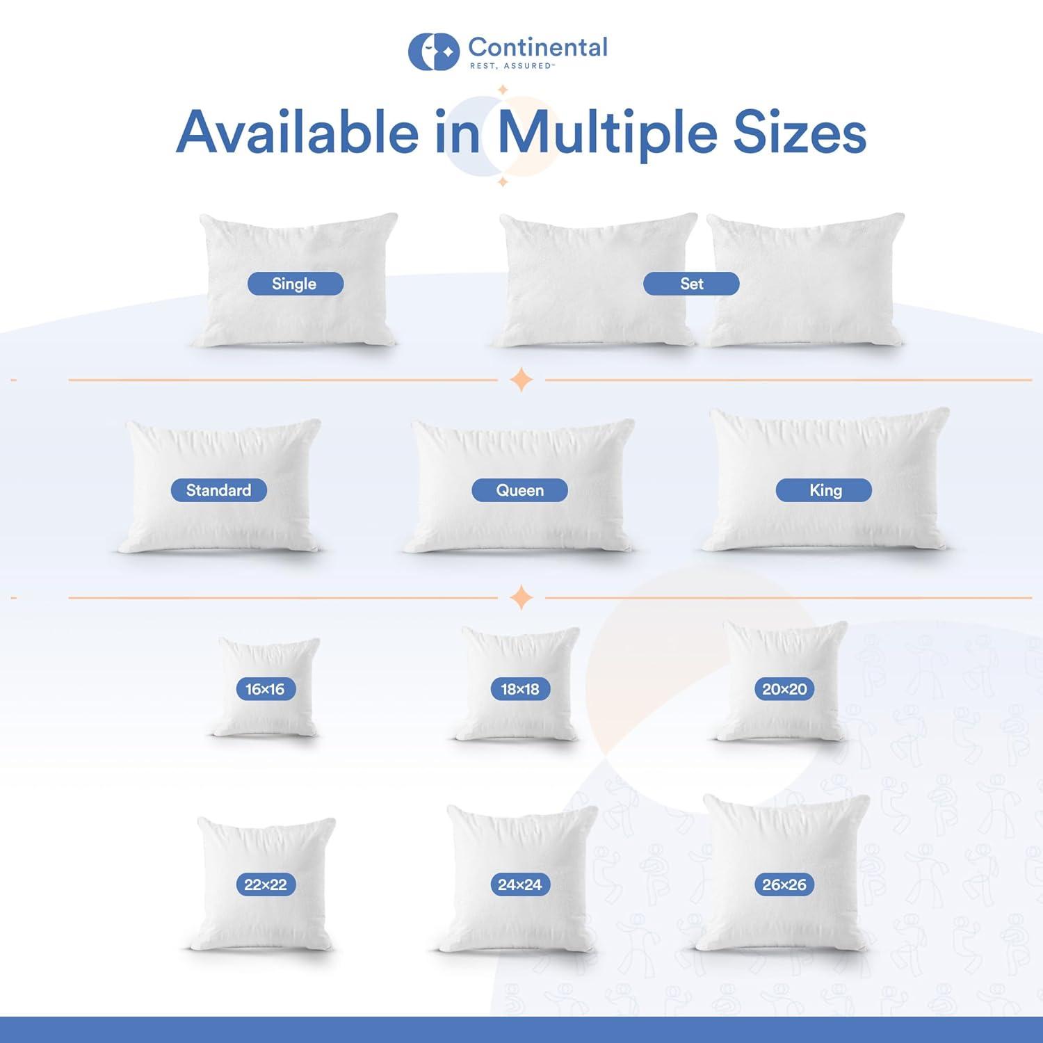 Continental Bedding Feather Proof and Waterproof Luxury Zippered Bamboo Viscose Pillow Protectors Pack of 1 Euro Size 24x24 Inch