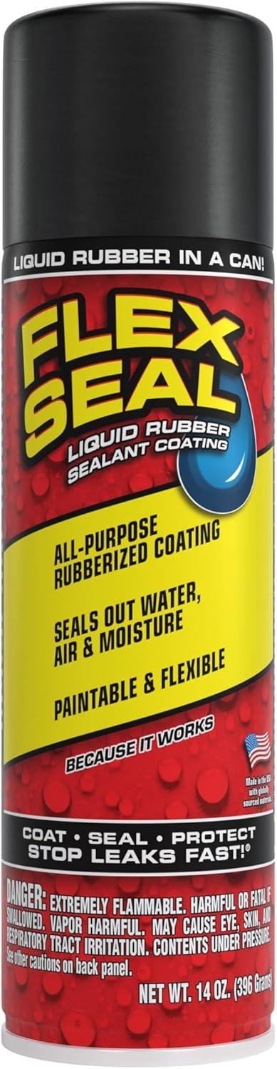 Flex Seal Automotive Aerosol Liquid Rubber Sealant Coating, 14 oz, Black