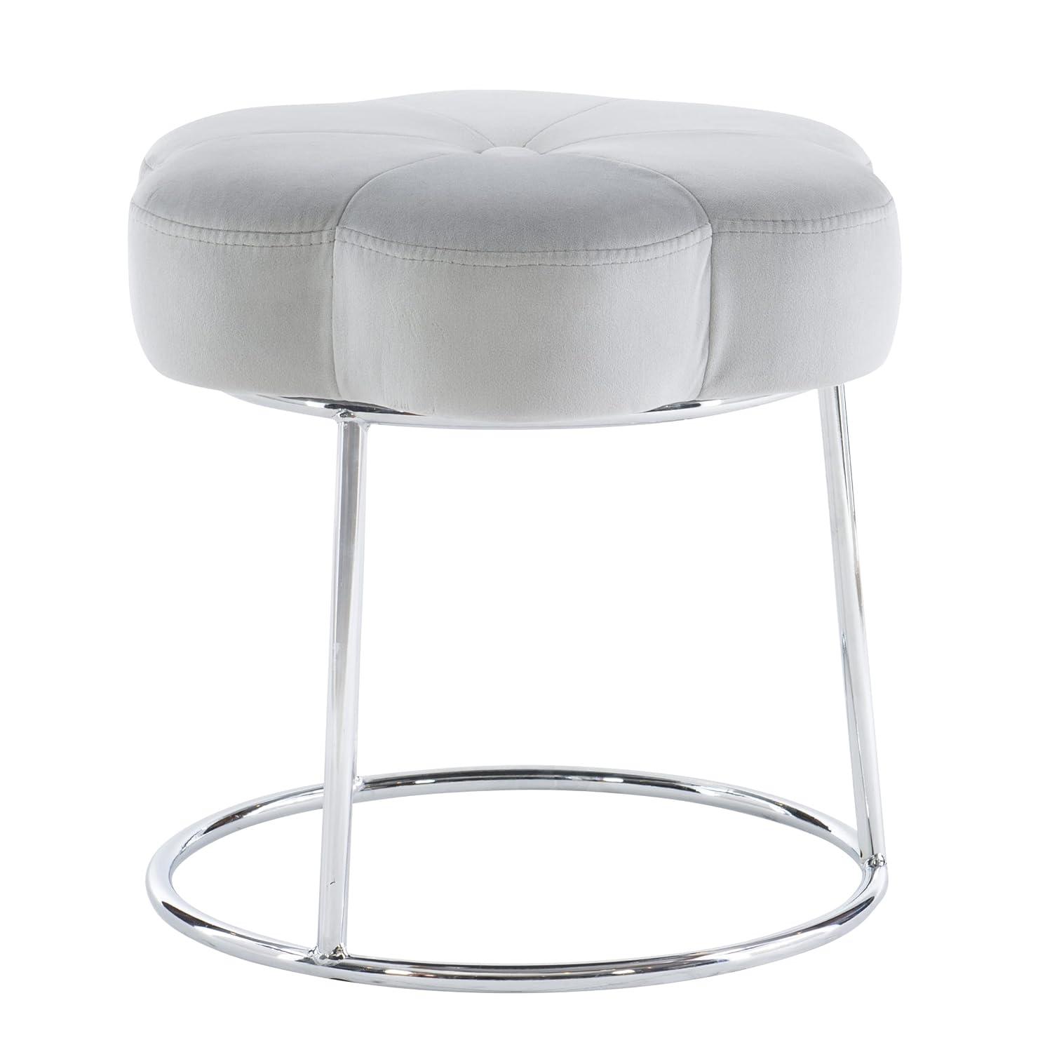 Ciara Flower Cushioned Vanity Stool