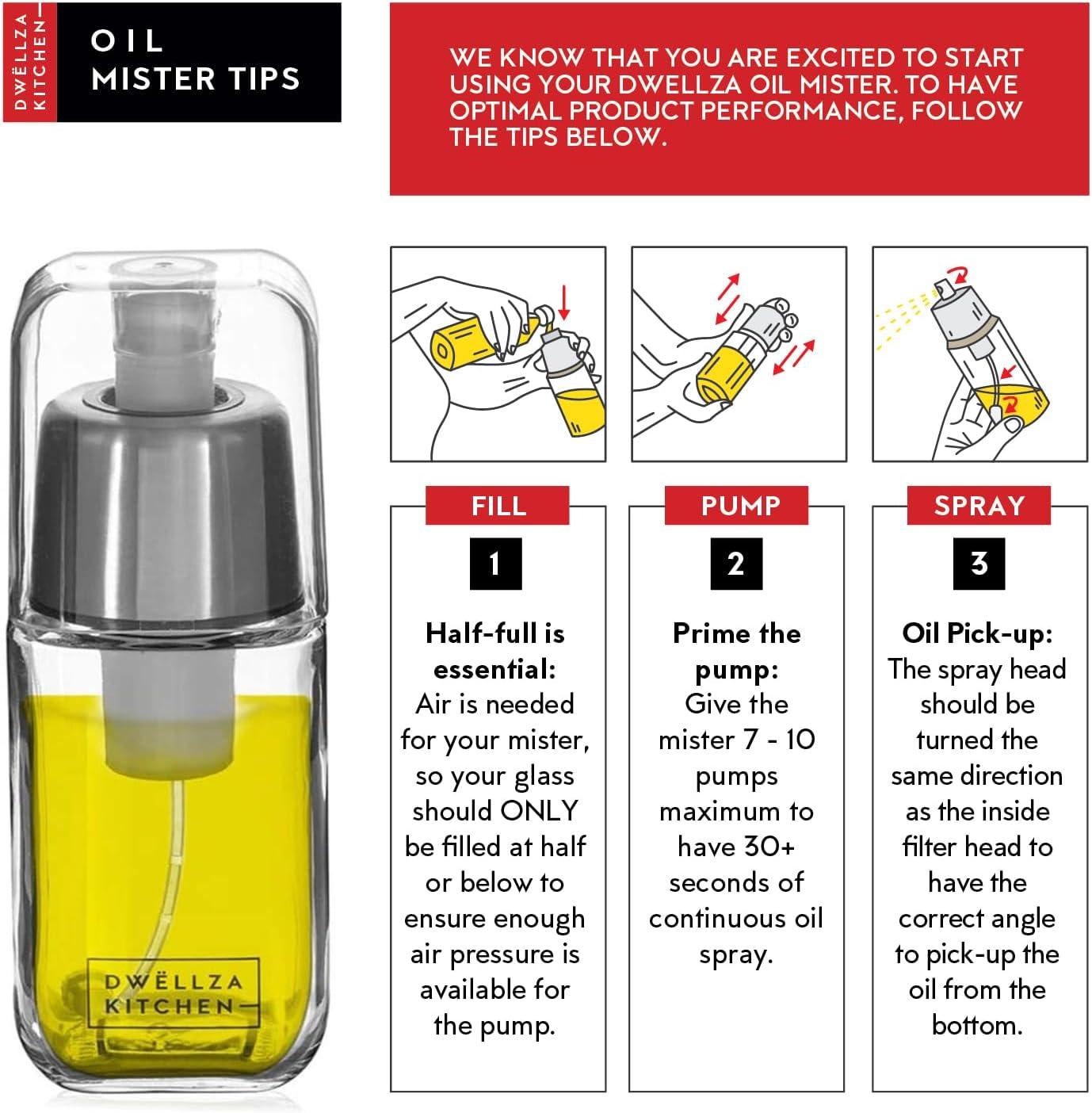 Dwellza Kitchen Cooking Olive Oil Dispenser Bottles For Kitchen With Drain And Measurements
