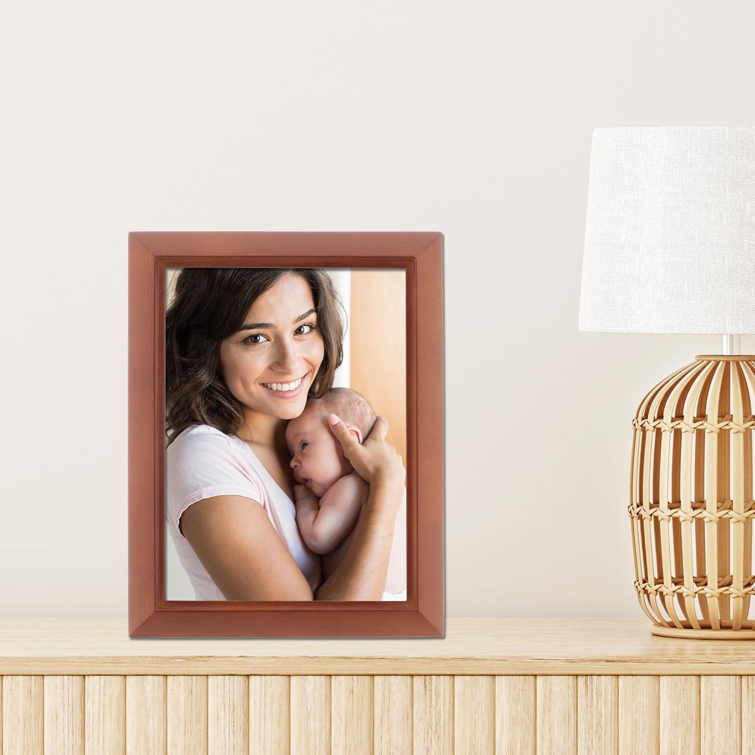 Lawrence Frames Walnut Wood 5x7 Picture Frame - Estero Collection 725257