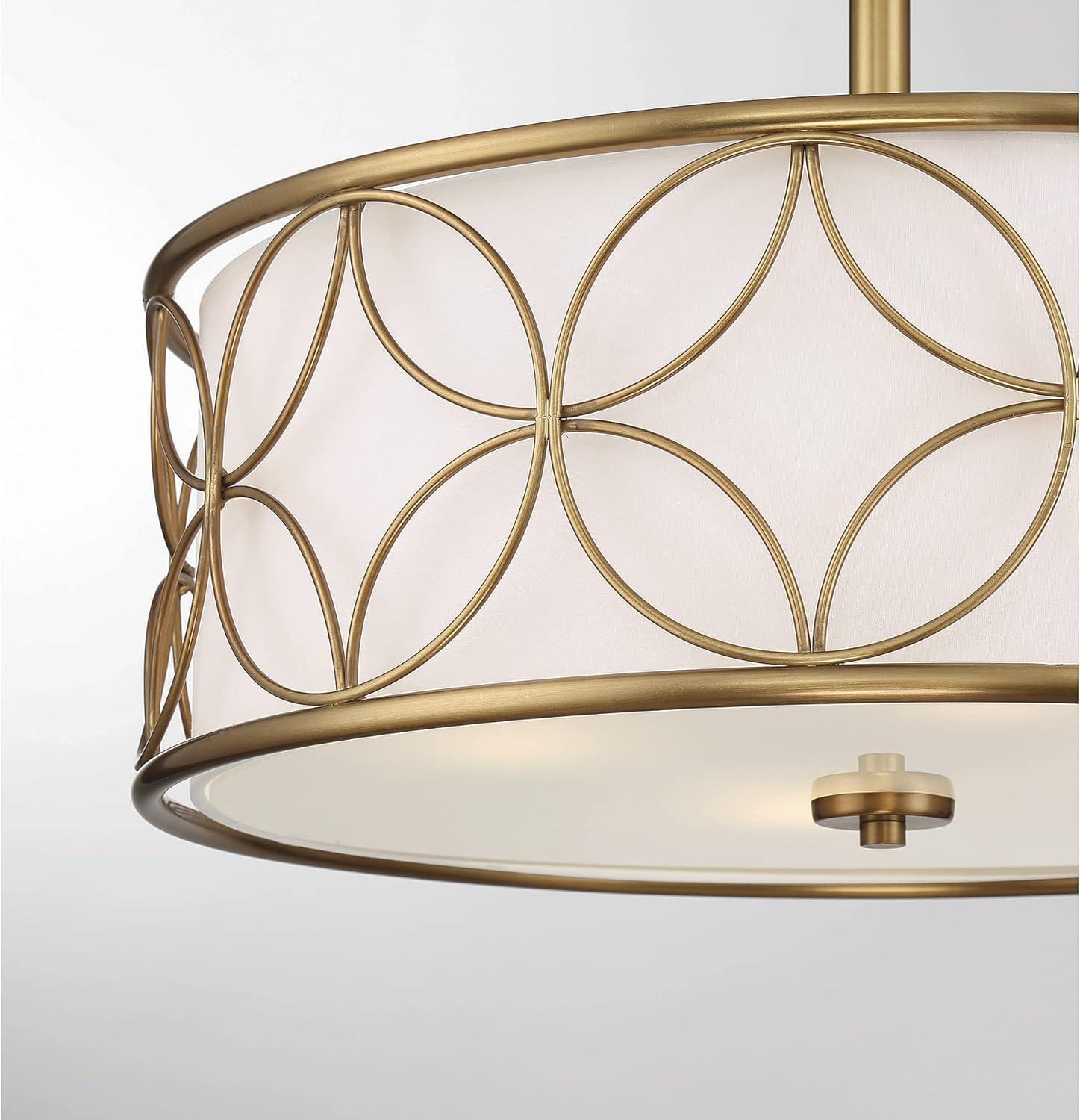 Savoy House Reid 4 - Light Semi-Flush Mount in  Warm Brass